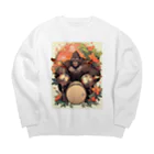 AQUAMETAVERSEのキングコングドラマー　エンジェル717 2065 Big Crew Neck Sweatshirt