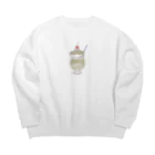 umemoのショップのラサのカフェオレ Big Crew Neck Sweatshirt