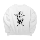 万事屋のリズム良く踊る可愛らしい羊 Big Crew Neck Sweatshirt