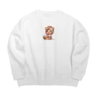 pothossysのかわいい着ぐるみ赤ちゃん Big Crew Neck Sweatshirt