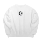 hanahanabiの月 Big Crew Neck Sweatshirt