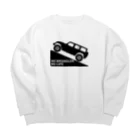 QUQU_WORKSのノーラングラーノーライフ 登坂デザイン ジープ ブラック Big Crew Neck Sweatshirt