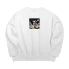 papaiayapapaの豚の宇宙飛行士 Big Crew Neck Sweatshirt