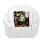 LONGSTONEのモンスターフィギュア　グリーンエッグ Big Crew Neck Sweatshirt