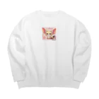 ゆうちゃんNFTいいねの耳長が可愛いフェネックちゃん13 Big Crew Neck Sweatshirt