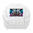 ANIMAL HEROES -musical band-のワイルドロックフェスタ - ダンシングアニマルズ Big Crew Neck Sweatshirt