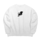 JBの水墨牛 Big Crew Neck Sweatshirt