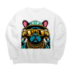 papi&biaのラッパーフレンチブルドッグ Big Crew Neck Sweatshirt