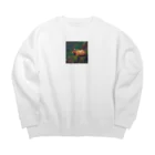 ganeshaの眠っているアイベックスのピクセル化された写真 Big Crew Neck Sweatshirt