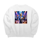 ANIMAL HEROES -musical band-の「グルーヴィー・フォックス・ジャズバンド」：アニマルズ・イン・スーツ Big Crew Neck Sweatshirt