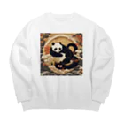 pandownloadの和風の最強パンダ Big Crew Neck Sweatshirt