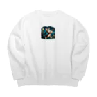 子猫カーニバルの子猫ハザード Big Crew Neck Sweatshirt