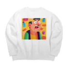 JINPACHIの粘り強い男 Big Crew Neck Sweatshirt