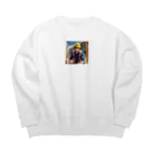 TakeKAKEのゼネコンくん-2 Big Crew Neck Sweatshirt