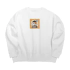 子猫カーニバルの子猫の応援 Big Crew Neck Sweatshirt