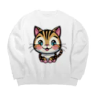 kenny777のトラ子猫 Big Crew Neck Sweatshirt