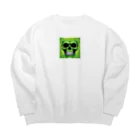 norimitu-の恐怖の緑髑髏グッズ Big Crew Neck Sweatshirt