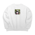 大人な動物のお店のラグジュアリーホテルでスパを受ける成金パンダ Big Crew Neck Sweatshirt