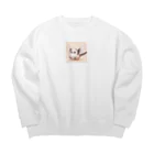 獣医学生の高橋さんのもちもちシマエナガ Big Crew Neck Sweatshirt