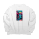 thedarkesthourのアジア　中国　日本　寺院　月夜　プレゼント Big Crew Neck Sweatshirt