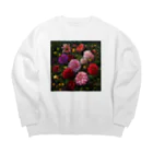 AQUAMETAVERSEのダリヤの花いろいろ　なでしこ1478 Big Crew Neck Sweatshirt