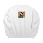 Fujiyamaのノスタルジックな感じ Big Crew Neck Sweatshirt