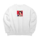 AQUAMETAVERSEの錦絵の微笑 Marsa 106 Big Crew Neck Sweatshirt