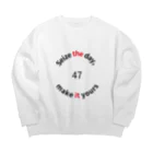 norimitu-の文字　2 Big Crew Neck Sweatshirt