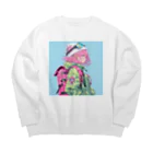 ぶーたんのポップ・スプラッシュ Big Crew Neck Sweatshirt