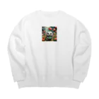 AI妖怪大図鑑のチューリップ妖怪　ファミラ Big Crew Neck Sweatshirt