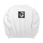 飯塚 iizukaのふかふかの丸いアスファルト Big Crew Neck Sweatshirt