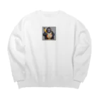 ganeshaのおもちゃのペイントブラシでかわいいゴリラに出会おう Big Crew Neck Sweatshirt