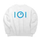 101DESIGNの101DESIGNのデザイン(青) Big Crew Neck Sweatshirt