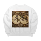 Steampunk Creations屋のスチームパンク世界地図 Big Crew Neck Sweatshirt