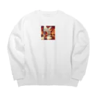 730naoの仲良しRISU Big Crew Neck Sweatshirt