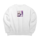 パープルルームのヨガを極める美しさ Big Crew Neck Sweatshirt