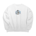 アミュペンのペンギン医者 Big Crew Neck Sweatshirt