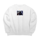 mamori_shopの北方守護★黒き霊亀 玄武 Big Crew Neck Sweatshirt