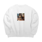 jhajhaのアールグレイクッキー。 Big Crew Neck Sweatshirt