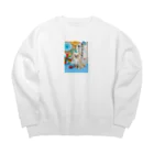 kutachanelのロングコートチワワのクウ太 Big Crew Neck Sweatshirt