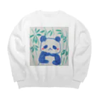 モチクマのモフモフパンダ君 Big Crew Neck Sweatshirt