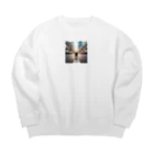 koumeiのみちにパグ2 Big Crew Neck Sweatshirt