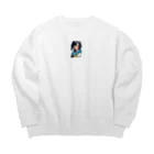 限界オタクの新境地の西条渚 Big Crew Neck Sweatshirt