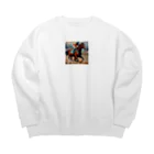 幸運グッズのサラブレット Big Crew Neck Sweatshirt