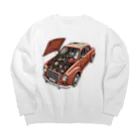 River book designのスポーティな赤い車がセンターに駐車。 Big Crew Neck Sweatshirt