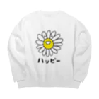 mokom / もこむのハッピーフラワー Big Crew Neck Sweatshirt