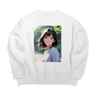 ZZRR12の元気をもらえる笑顔 Big Crew Neck Sweatshirt