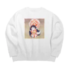 hogarakuの女神ちゃん Big Crew Neck Sweatshirt