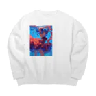 AQUAMETAVERSEの海の中の美ボディ　ラフルール　1859 Big Crew Neck Sweatshirt