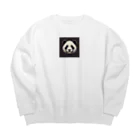 marikojiのパンダくん Big Crew Neck Sweatshirt